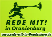 Banner Rede mit in Oranienburg